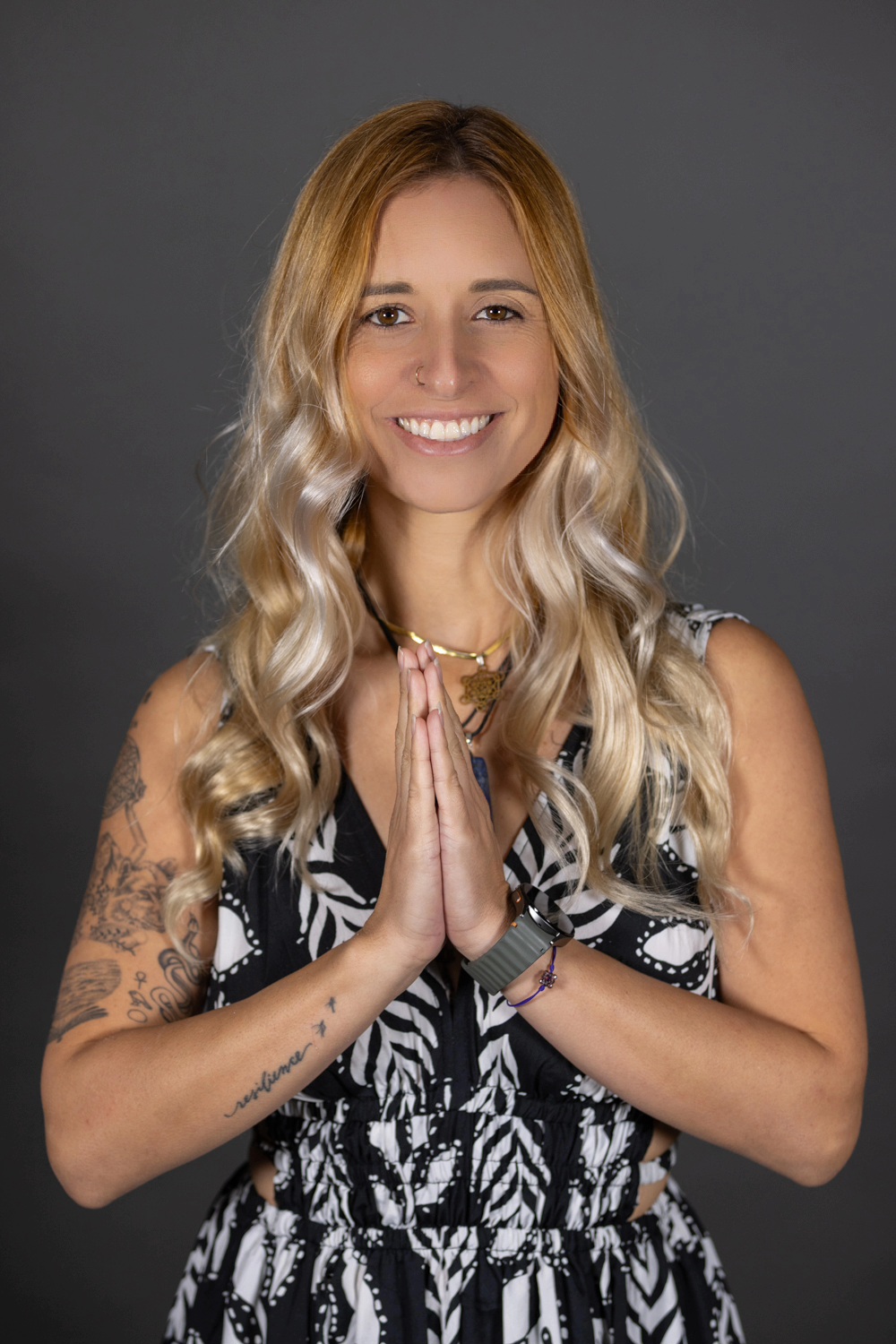 Portrait of Andrea of Gaia, co-founder of ƎVOLVE